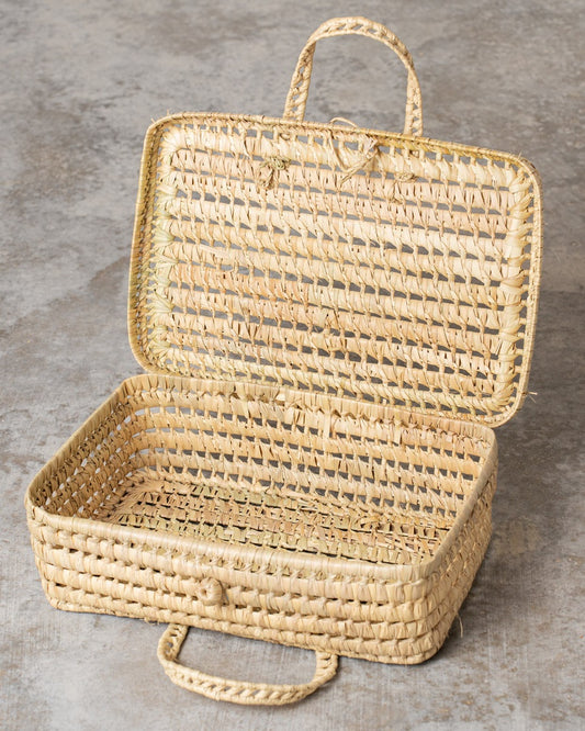 Maletín de palma y caña Raga (Pequeño)