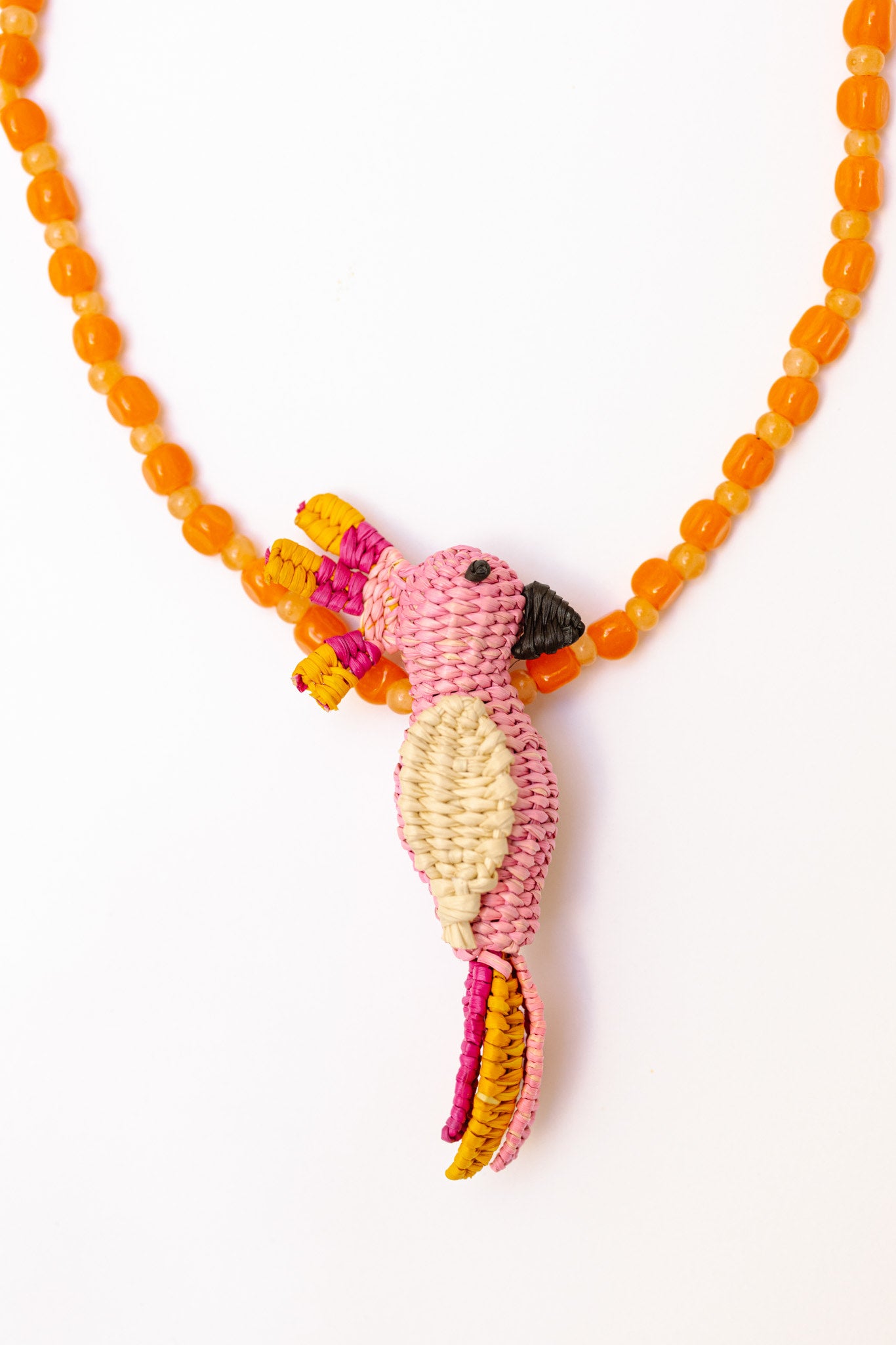 Collar Loro rosa