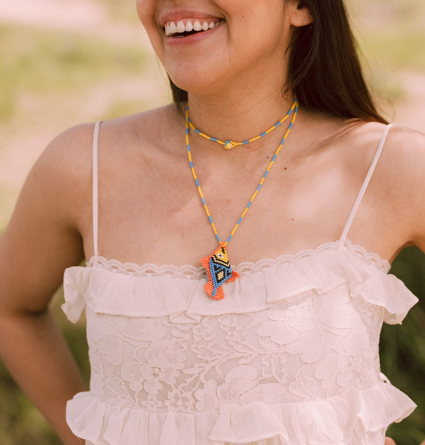 Collar pez azul