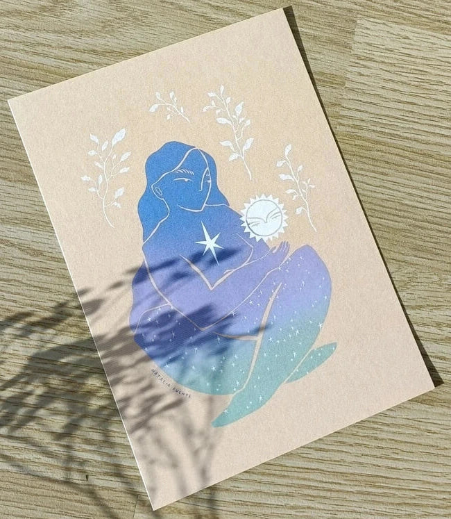 Ilustración Mujer Galaxia