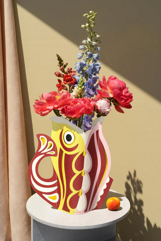 PAPER VASE FISH RUBY