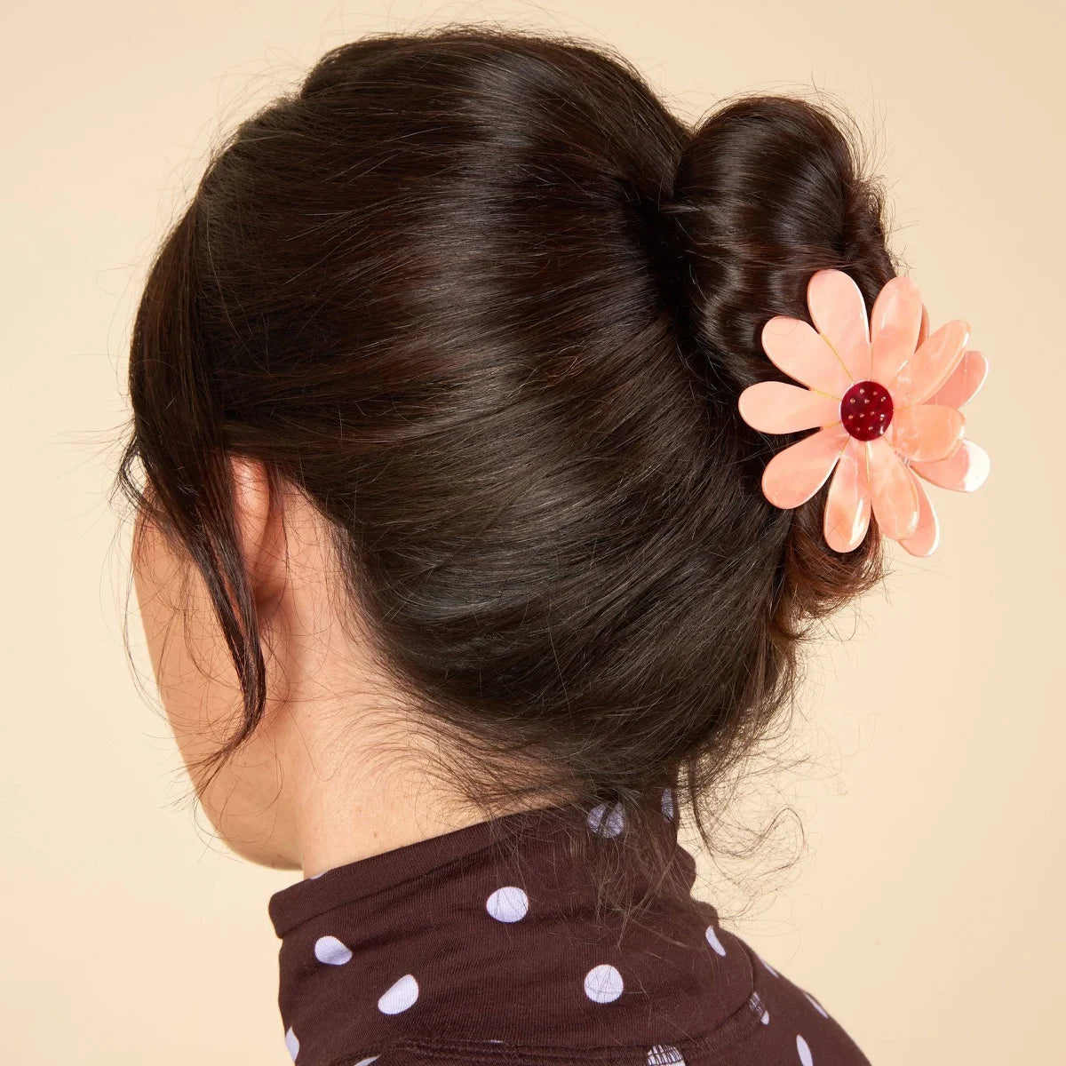 Pinza flor rosa