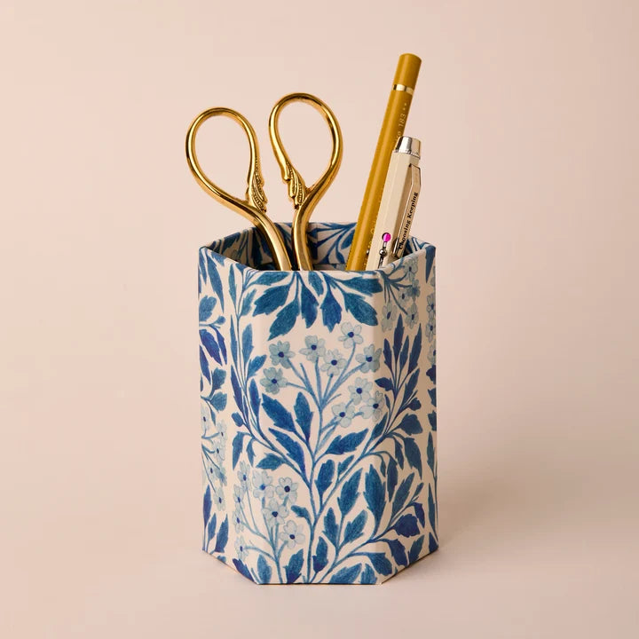Portalápices "Flora Azul"