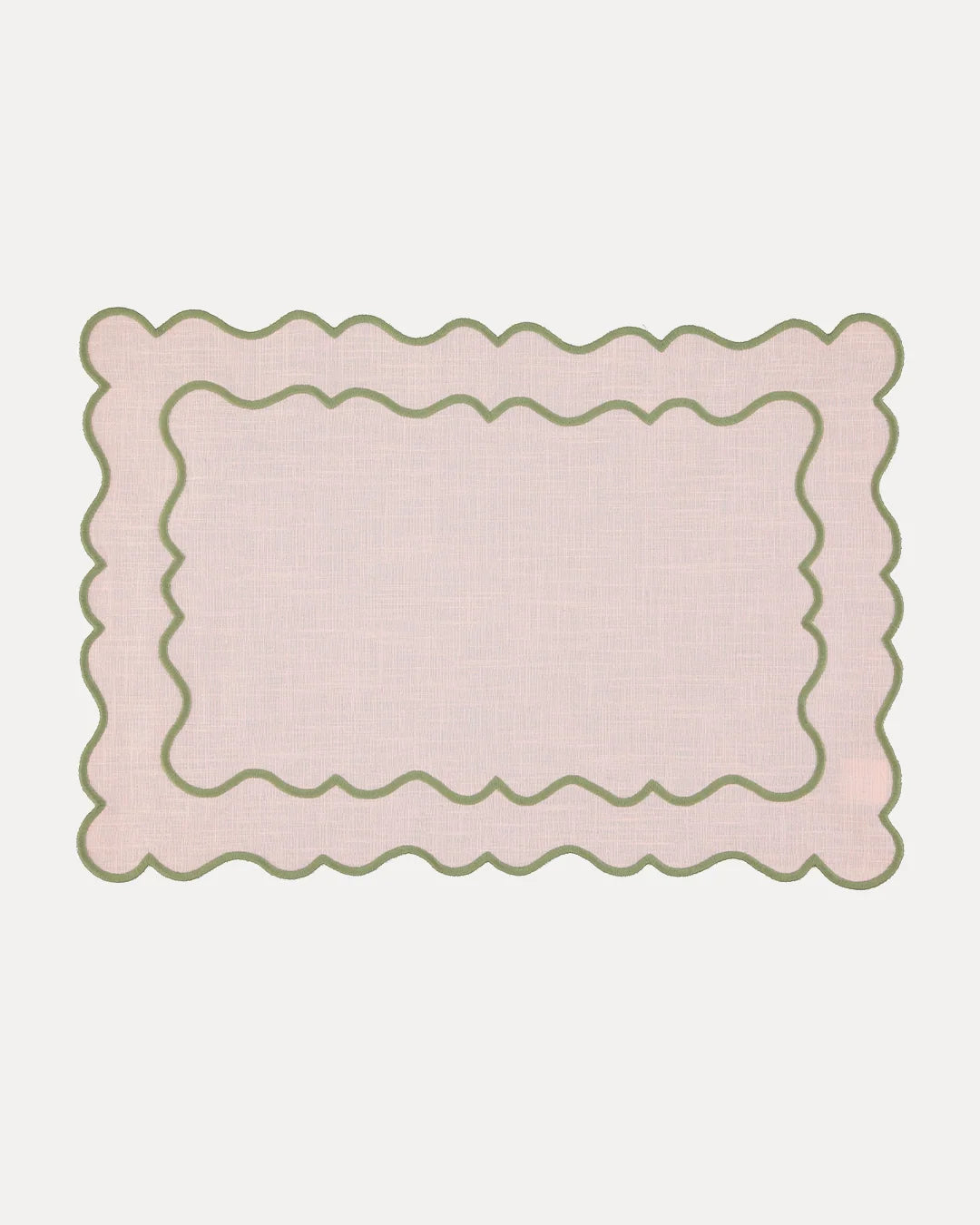 Mantel individual ondulado - rosa y verde (pack 2 unidades)