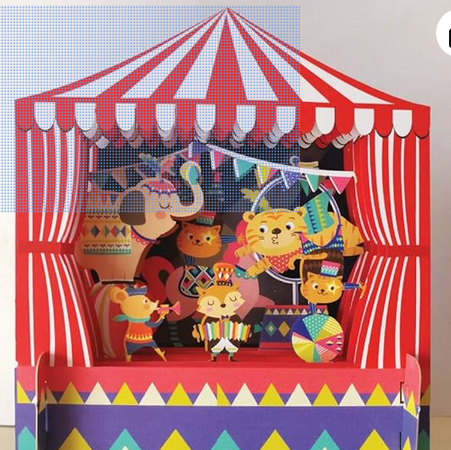 Tarjeta de felicitación desplegable Circo