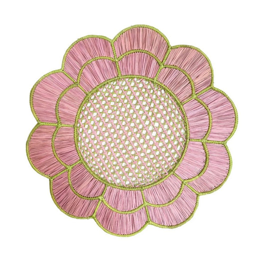 Individual palma de iraca rosado