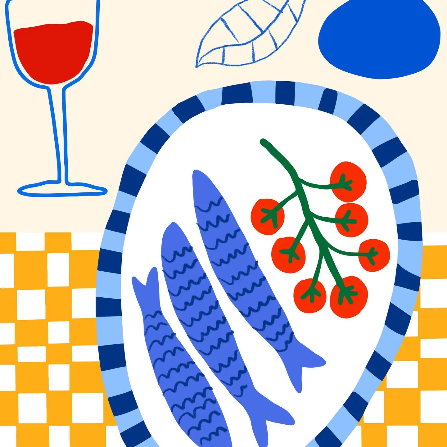 Ilustración Cena de Sardinas