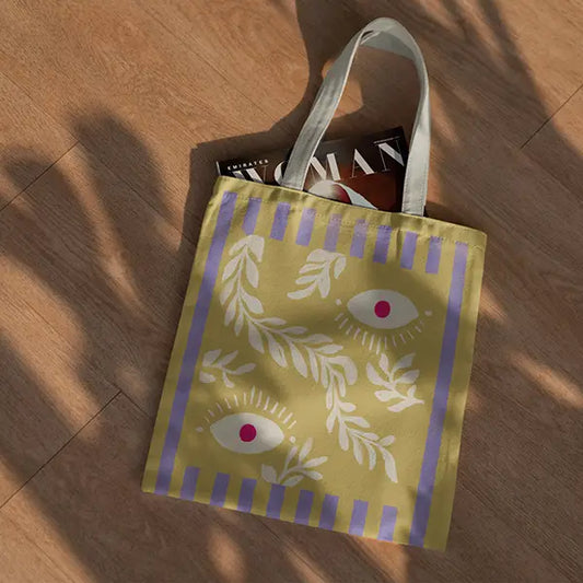 Bolsa tote 100% algodón / Caqui