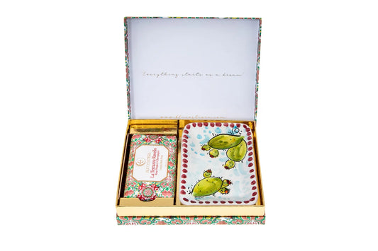 La Terrazza Ravello Box (Jabón de pétalos de rosa y champán + cerámica)