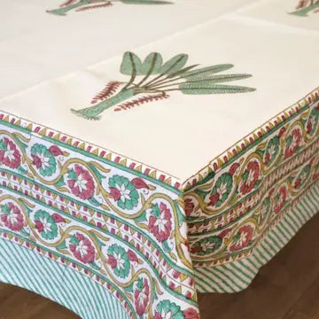 Mantel rectangular de algodón estampado 'Palmera'