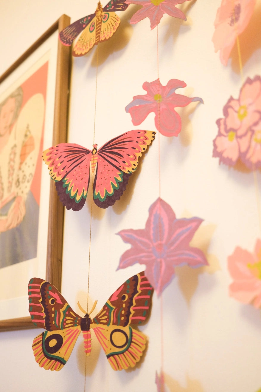 Colgante vertical para pared - Mariposas