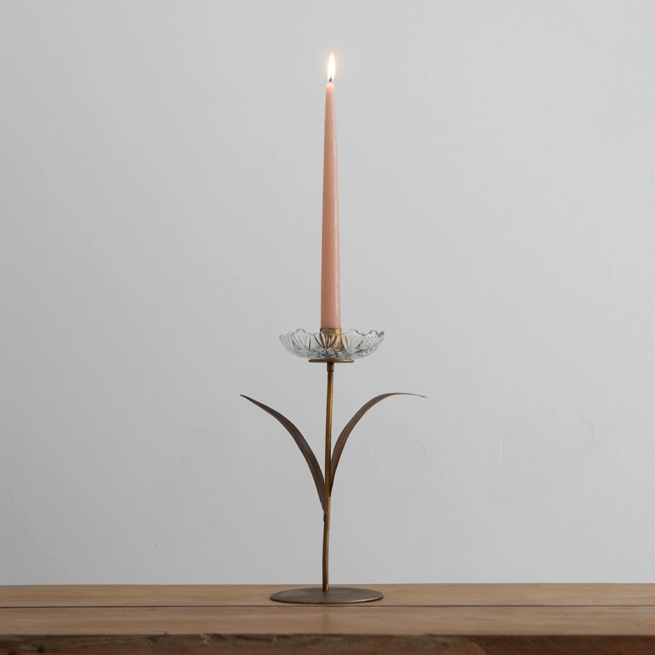 Candelabro Flor de cristal