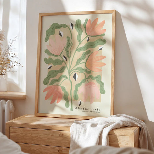 Impresión artística de flores de lirio
