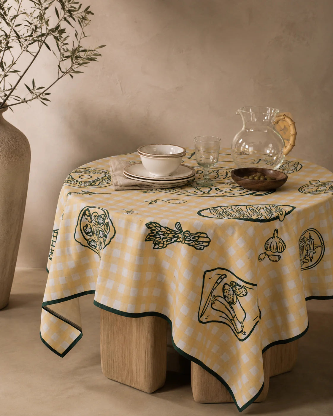 Mantel Vichy 140x140
