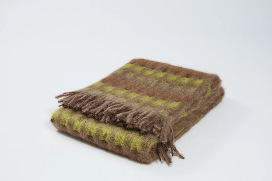 Bufanda Mia - verde pistacho, topo y marrón