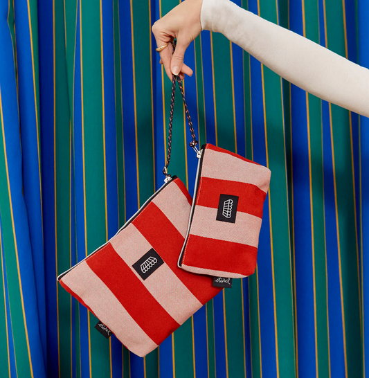 Neceser - estuche lona toldo rojo